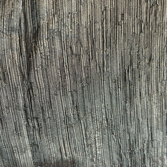 EILEEN FISHER Sz 2X Tunic Top Buttoned Pockets Silk Wool Blend Metallic Sheen - Picture 3 of 13